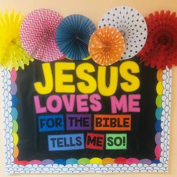 Jesus Loves Me Bulletin Board Letters by Doodle Bugs Teaching | TpT