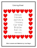 Trace and Color Worksheet - Jesus Loves Me This I Know....