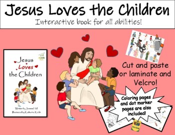Preview of Jesus Loves the Children Bible Story: Interactive Book for All Abilities