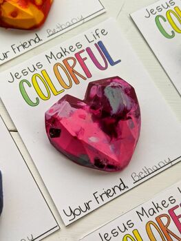 Preview of Jesus Makes Life Colorful - Crayon Valentine Freebie