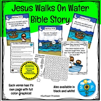 Preview of Jesus Walks On The Water Bible Story