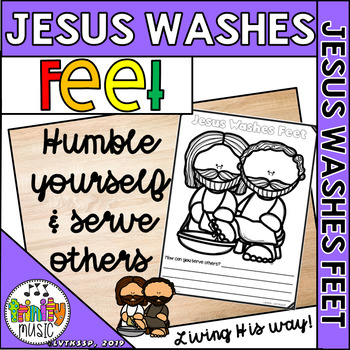 Preview of Jesus Washes the Feet of His Disciples (Worksheets)