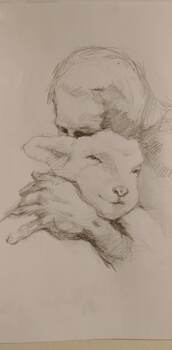 Preview of Jesus and Lamb