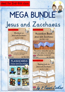 Preview of Jesus and Zacchaeus GROWING Mega Bundle Bible Story New Testament (BrE) Religion