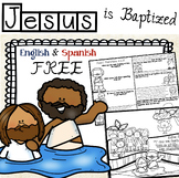 Jesus is Baptized Printables and Coloring FREEBIE | Englis