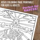 Jesus is the Resurrection and Life Coloring Page for Adult