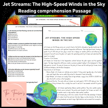 Preview of Jet Streams: The High-Speed Winds in the Sky Reading Comprehension Passage