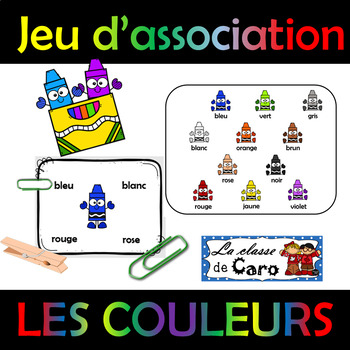 Preview of Jeu d'association - LES COULEURS (FRENCH FSL)
