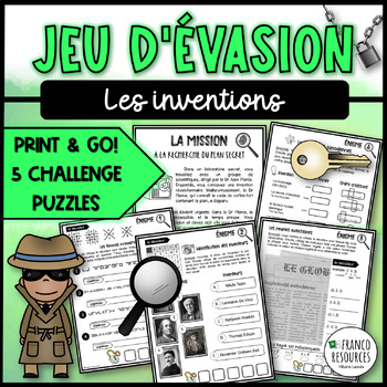 Preview of Jeu d'évasion (Escape Room) | Les inventions