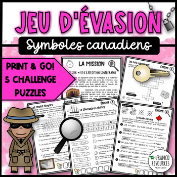 Preview of Jeu d'évasion (Escape Room) | Les symboles canadiens en français