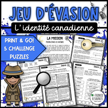 Preview of Jeu d'évasion (Escape Room) | L'identité canadienne | Canada