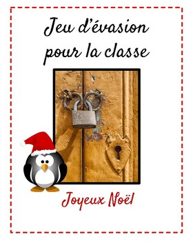 Preview of Jeu d'évasion (French Escape Room):  Joyeux Noël