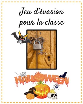 Preview of Jeu d'évasion (French Escape Room):  c'est Halloween
