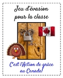 Jeu d'évasion (French Escape Room):  l'Action de grâce au Canada