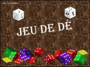 Jeu De De Francais By Coin De Musique Teachers Pay Teachers