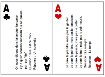 Preview of Jeu de cartes - Enigmes
