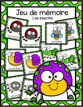 Jeu De Memoire Insectes By Maternelle De Mme Nicole Tpt