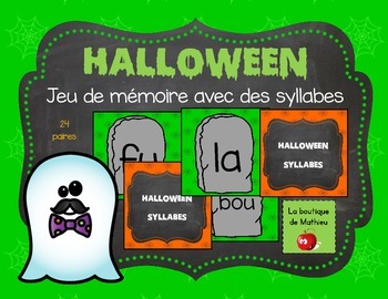 Preview of Jeu de mémoire de l’Halloween (SYLLABES)