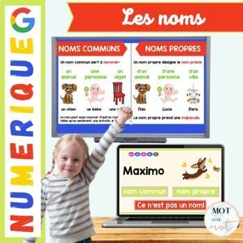 Jeu noms communs propres numérique | Game Common Propre Nouns FRENCH ...