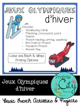 Preview of Olympic Winter Games - Basic French - Jeux Olympiques d'Hiver