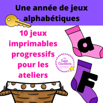 Preview of Jeux alphabétiques pour ateliers - alphabet games and centers