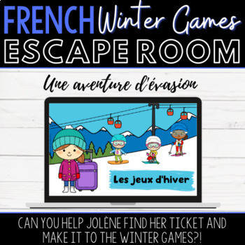 Preview of Jeux d'hiver / Winter Games FRENCH ESCAPE ROOM - Google Slides™ 