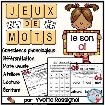 Preview of JEUX DE MOTS FRÉQUENTS POUR LE SON OI | French Phonics Sight Words Activities