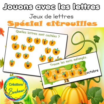 Preview of Jeux de lettres - Spécial citrouilles