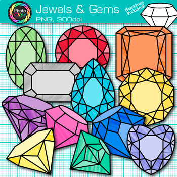 Preview of Jewel & Gemstone Clipart: Colorful Rainbow Pirate Treasure Chest Clip Art PNG