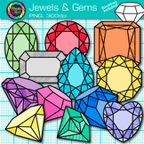 Jewel & Gemstone Clipart: Colorful Rainbow Pirate Treasure