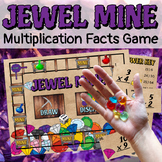 Basic Multiplication Facts Practice Math Board Game JEWEL MINE