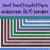 Jewel-Toned Recycled Paper Widescreen (16:9) Borders