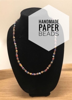 Preview of Jewelry Design: Paper Bead Unit: Presentation, Rubrics, Template & Videos