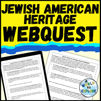 Preview of Jewish American Heritage Activity WEBQUEST 