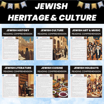 Preview of Jewish Heritage and Culture Reading Comprehension Bundle | Jews Judaism
