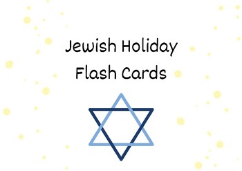 Preview of Jewish Holiday Flash Cards