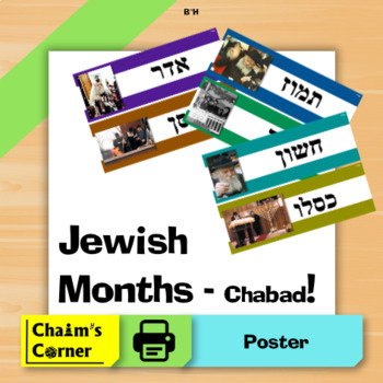 Preview of Jewish Months Sign - Chabad!