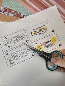Preview of Jewish Purim cards and Tags: Create your own or Print from ready made options