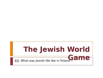Preview of Jewish World "Map" Game