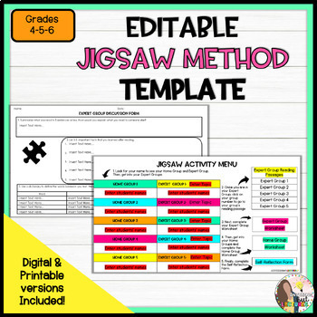 Preview of Jigsaw Method Template - For Any Topic!