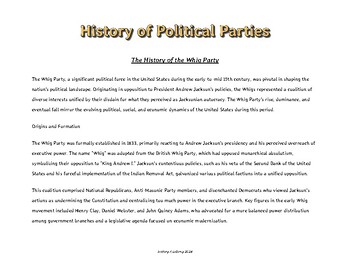 Preview of Jigsaw: History of Political Parties