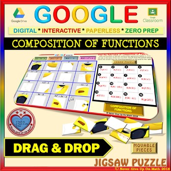 Preview of Jigsaw Puzzle: Composition of Functions (Google Drive & Hard Copy)