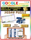 Jigsaw Puzzle FREEBIE: Zeros Polynomial Functions Level 1 