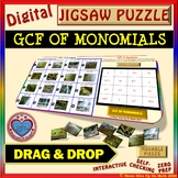 Jigsaw Puzzle: GCF OF MONOMIALS (Google Interactive & Copy)