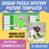 Jigsaw Puzzle Mystery Template (3 colors) - 16 Piece/16 Questions