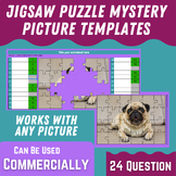 Jigsaw Puzzle Mystery Template (3 colors) - 24 Piece/24 Questions