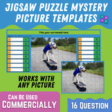 Jigsaw Puzzle Mystery Template (3 colors) - 80 Piece/16 Questions