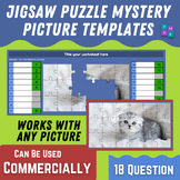 Jigsaw Puzzle Mystery Template (4 colors) - 18 Piece/18 Questions