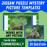 Jigsaw Puzzle Mystery Template (4 colors) - 20 Piece/20 Questions