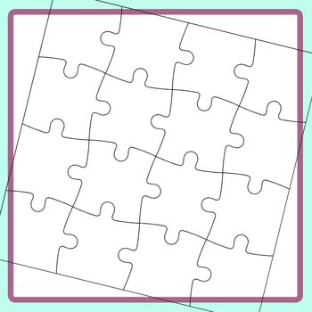 Jigsaw Puzzle Overlay Templates - Square Edges 1-100 Pieces Templates ...